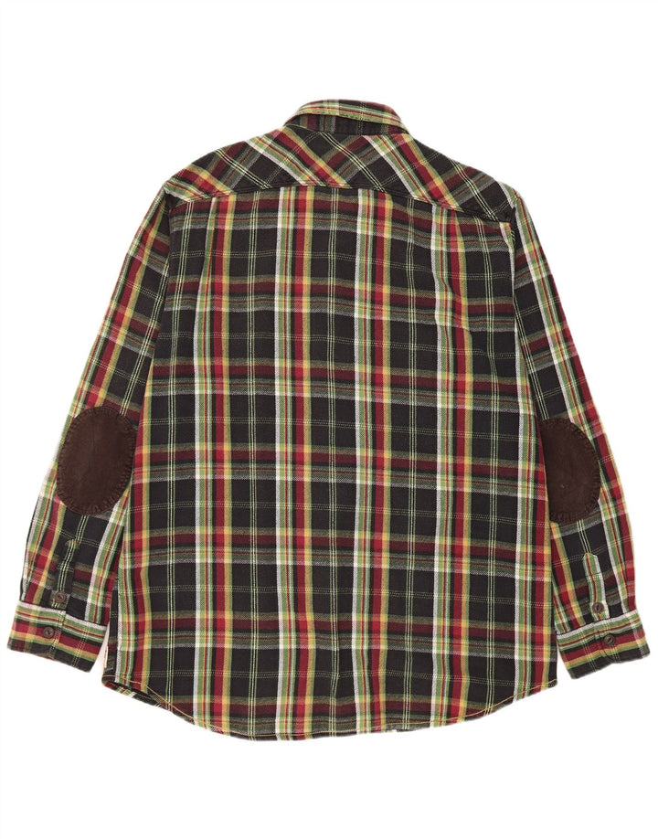 Marlboro Classics Mens Checked Custom Fit Flannel Shirt 3XL Black Check