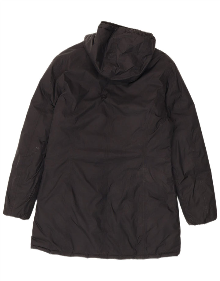 K-Way Womens Hooded Reversible Padded Coat US 6 Medium Black Colourblock