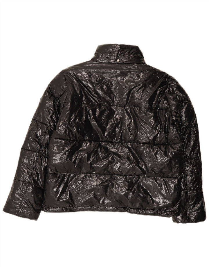 Vintage Womens Oversized Padded Jacket UK 18 XL Black Nylon