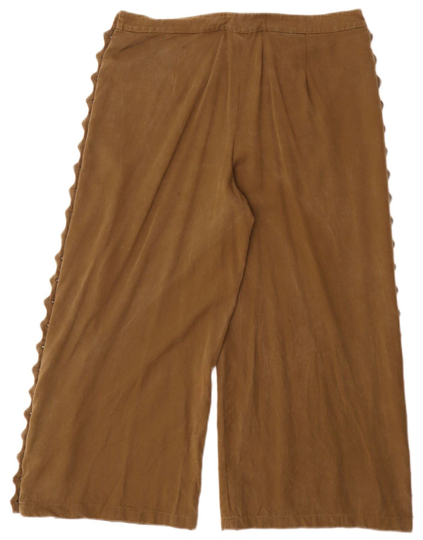 Zara Womens Capri Trousers Large W32 L24 Khaki