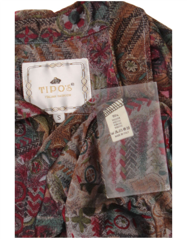 Tipo' S Mens Loose Fit Shirt Small Multicoloured Floral Viscose