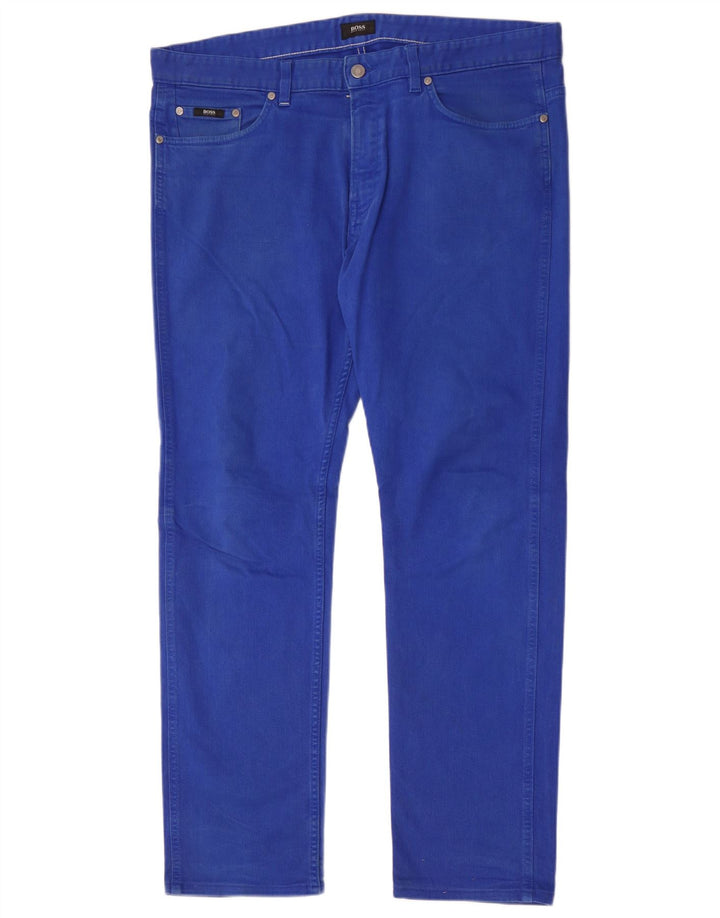 Hugo Boss Mens Slim Jeans W36 L32 Blue Cotton