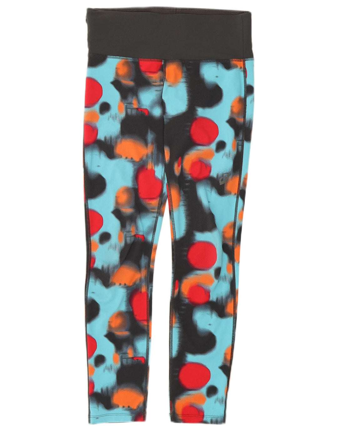 Asics Womens Leggings UK 8 Small  Multicoloured Geometric Polyester