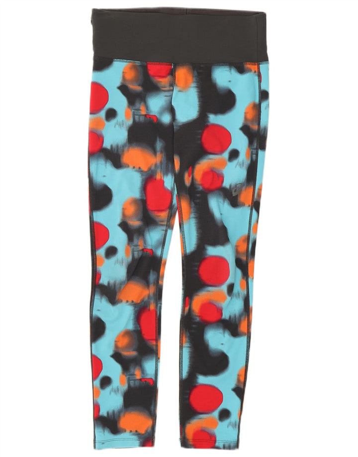 Asics Womens Leggings UK 8 Small  Multicoloured Geometric Polyester