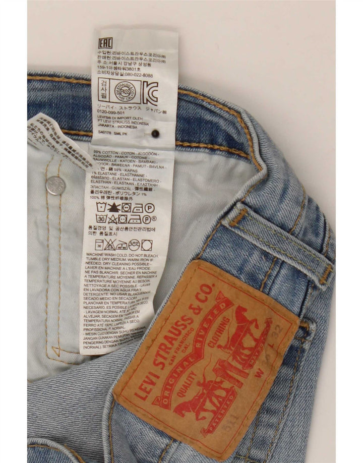 Levi's Mens 511 Slim Jeans W36 L32 Blue Cotton