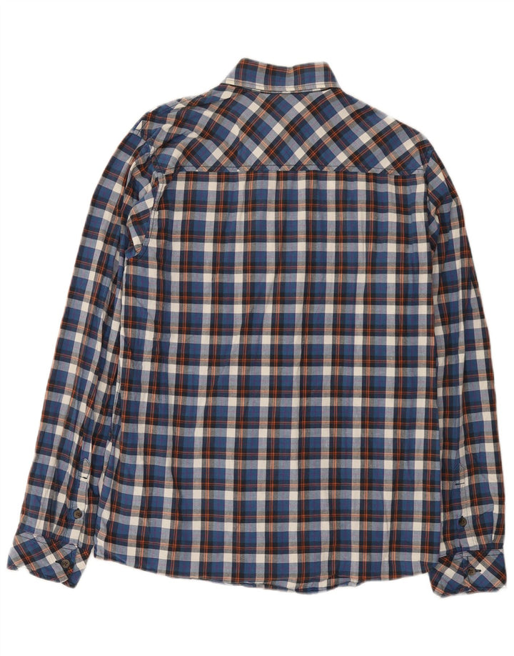 Carhartt Mens Shirt Medium Blue Check Cotton