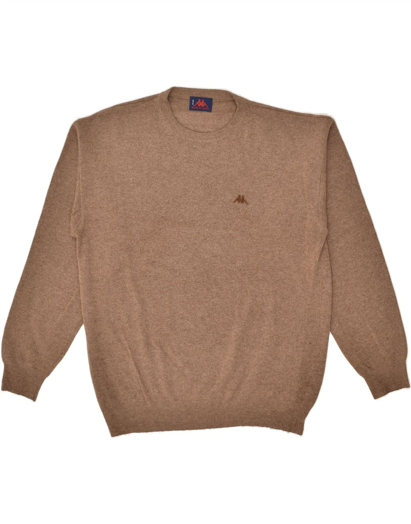 KAPPA Mens Crew Neck Jumper Sweater Large Brown Wool | Vintage Kappa | Thrift | Second-Hand Kappa | Used Clothing | Messina Hembry 