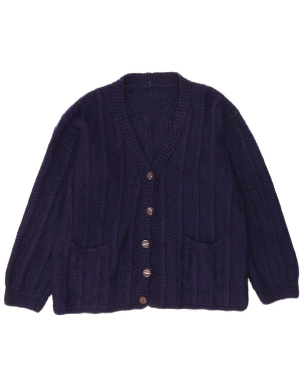 Vintage Womens Cardigan Sweater UK 16 Large Navy Blue