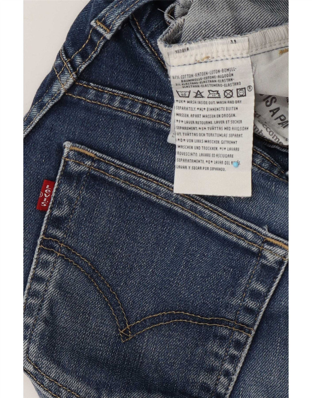 Levi's Womens Bootcut Jeans W27 L32 Blue Cotton