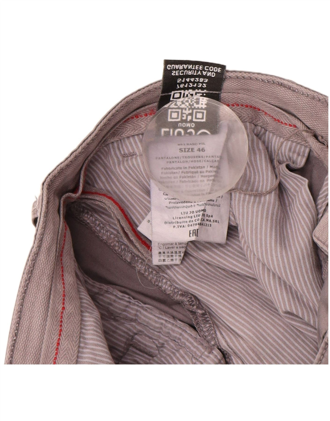 Liu Jo Mens Slim Chino Trousers IT 46 Small W30 L32 Grey Cotton