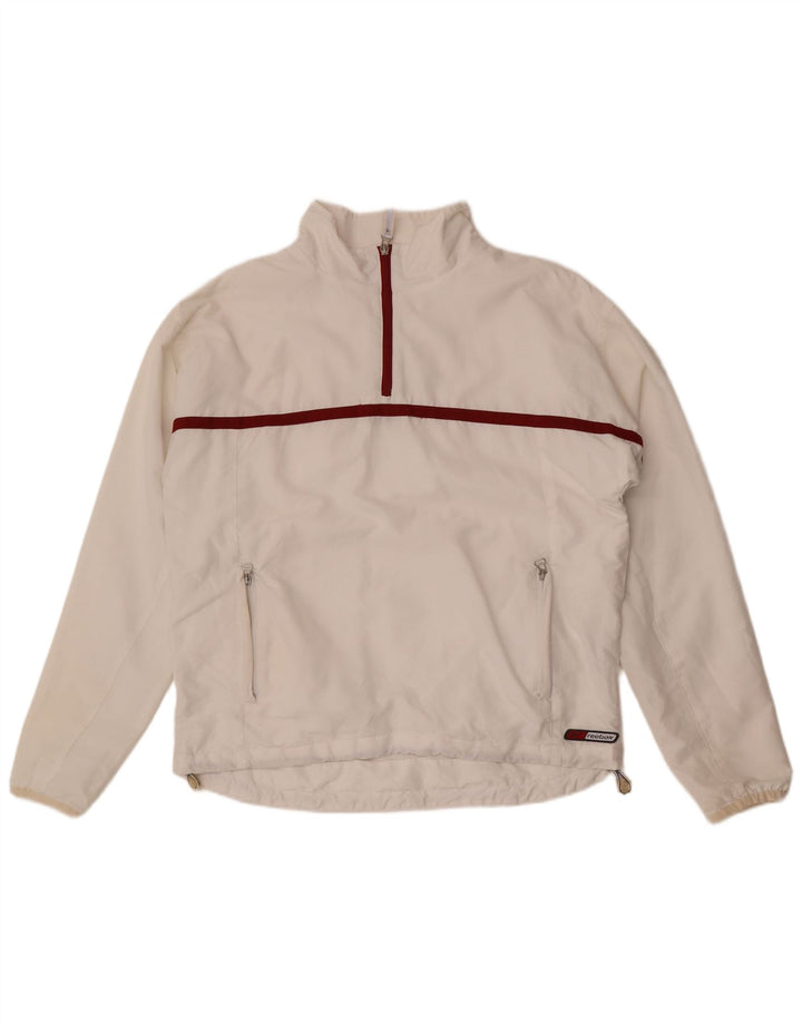 Reebok Mens Pullover Tracksuit Top Jacket UK 40 Medium White Colourblock