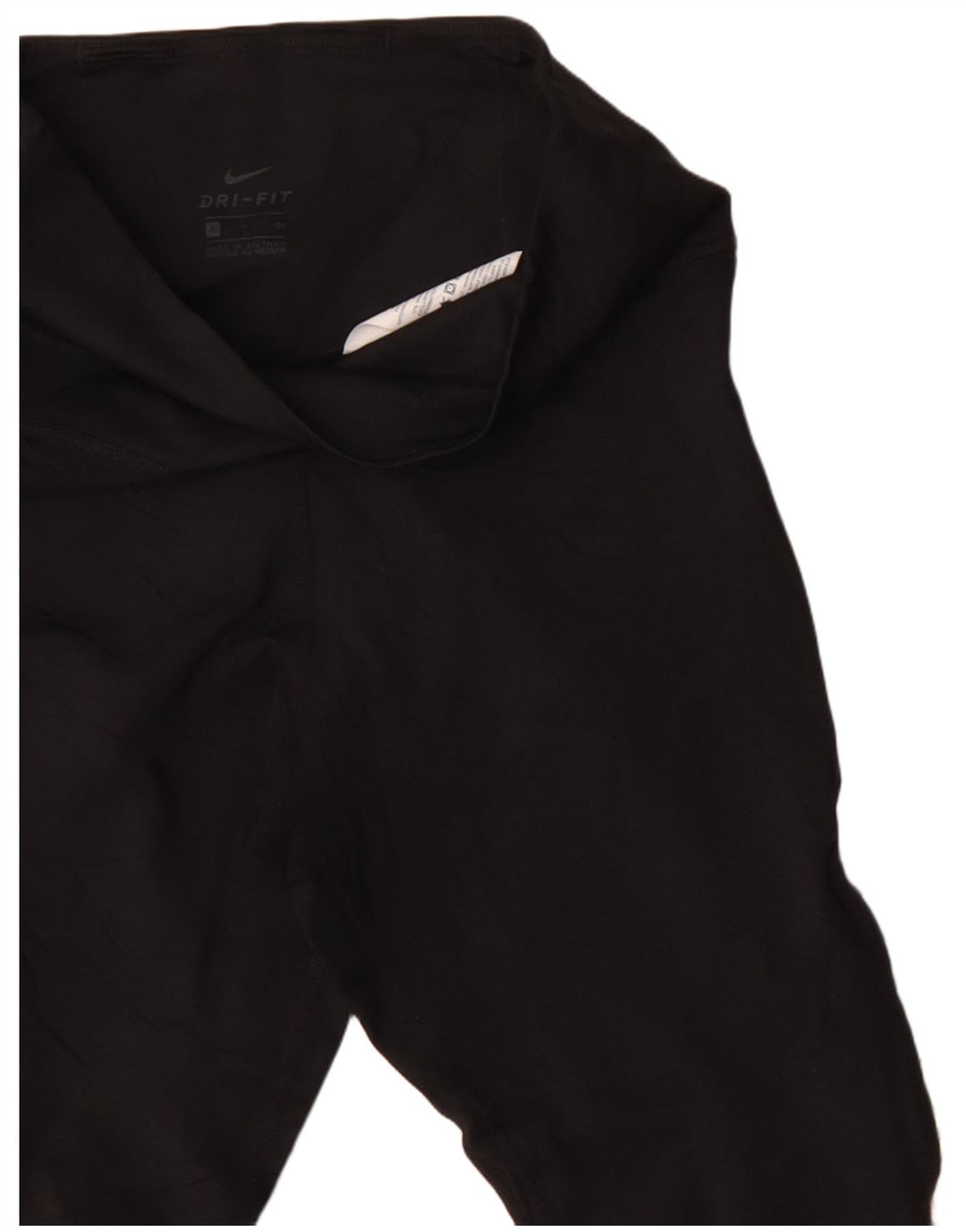 Nike Womens Dri Fit Leggings UK 8 Small Black Geometric Polyester