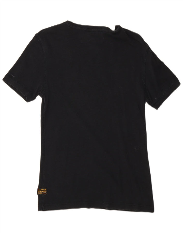 G-Star Womens Graphic T-Shirt Top UK 12 Medium Navy Blue