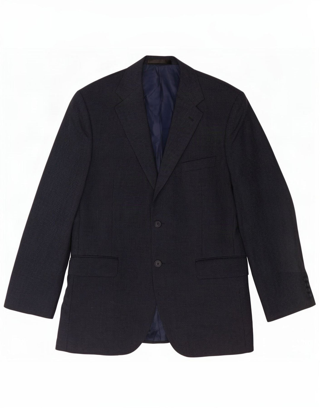 Marks & Spencer Mens 2 Button Blazer Jacket UK 42 Large Navy Blue New Wool