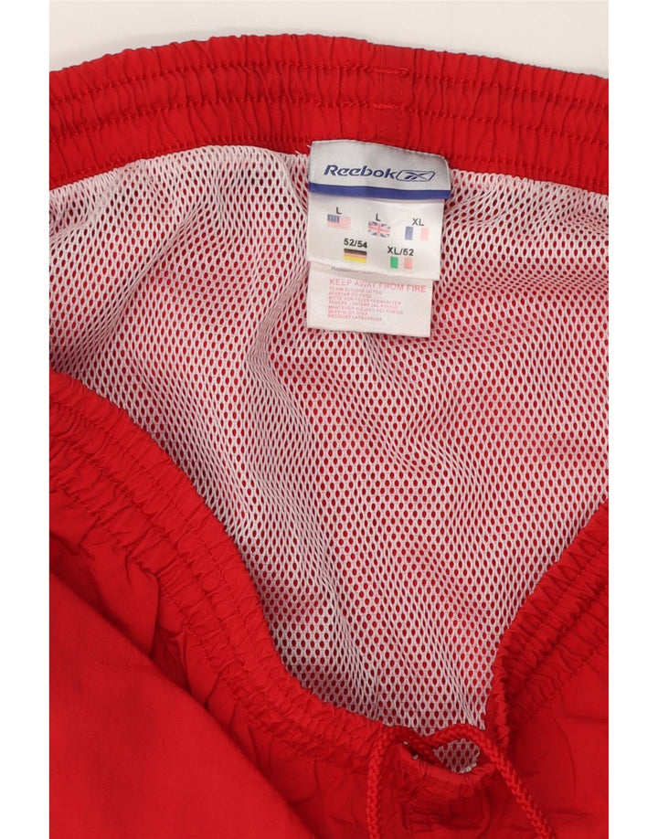 Reebok Mens Sport Shorts Large  Red Polyester