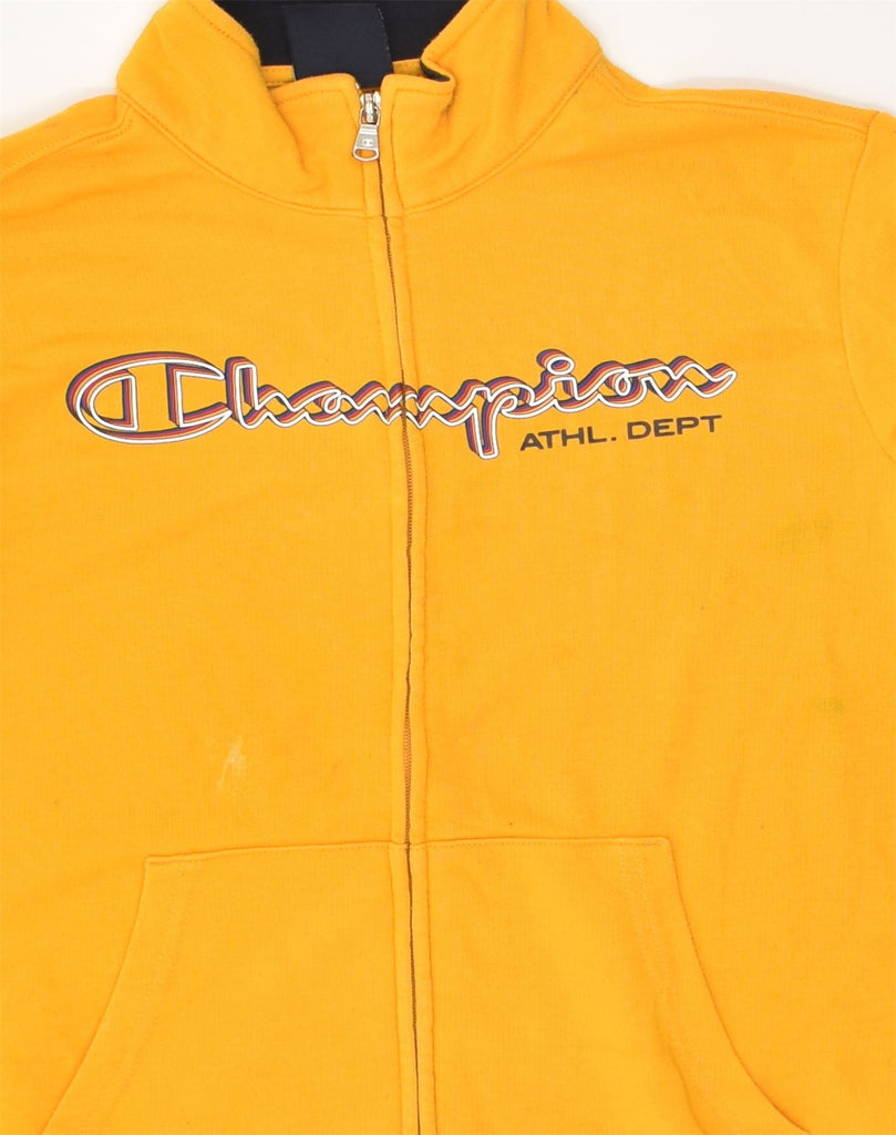 CHAMPION Boys Graphic Tracksuit Top Jacket 11-12 Years Large Yellow Cotton | Vintage Champion | Thrift | Second-Hand Champion | Used Clothing | Messina Hembry 