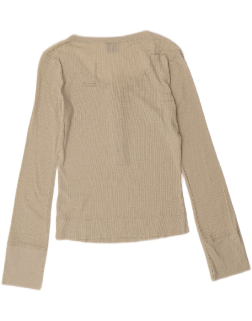 DIESEL Womens Crop Top Long Sleeve UK 10 Small White Cotton Vintage Diesel and Second-Hand Diesel from Messina Hembry 