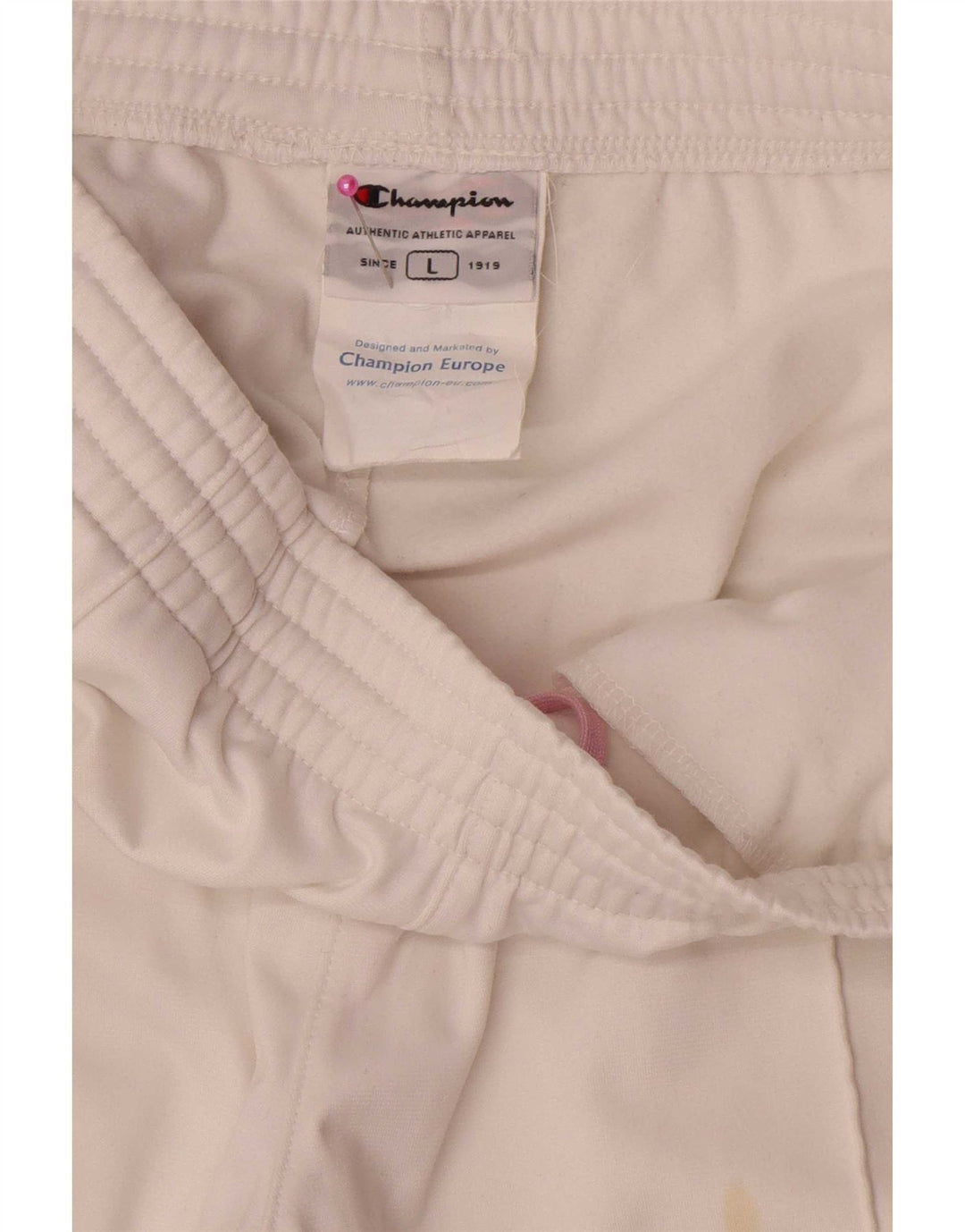 Champion Womens Tracksuit Trousers UK 14 Large White Polyester
