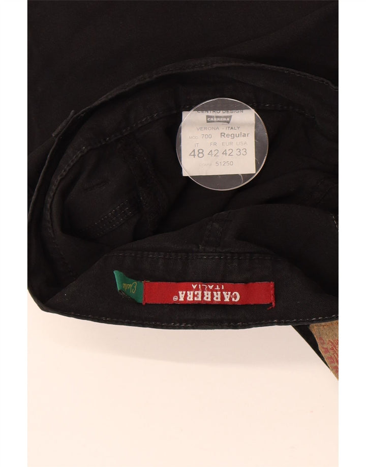 Carrera Mens Casual Shorts IT 48 Medium W30  Black Cotton