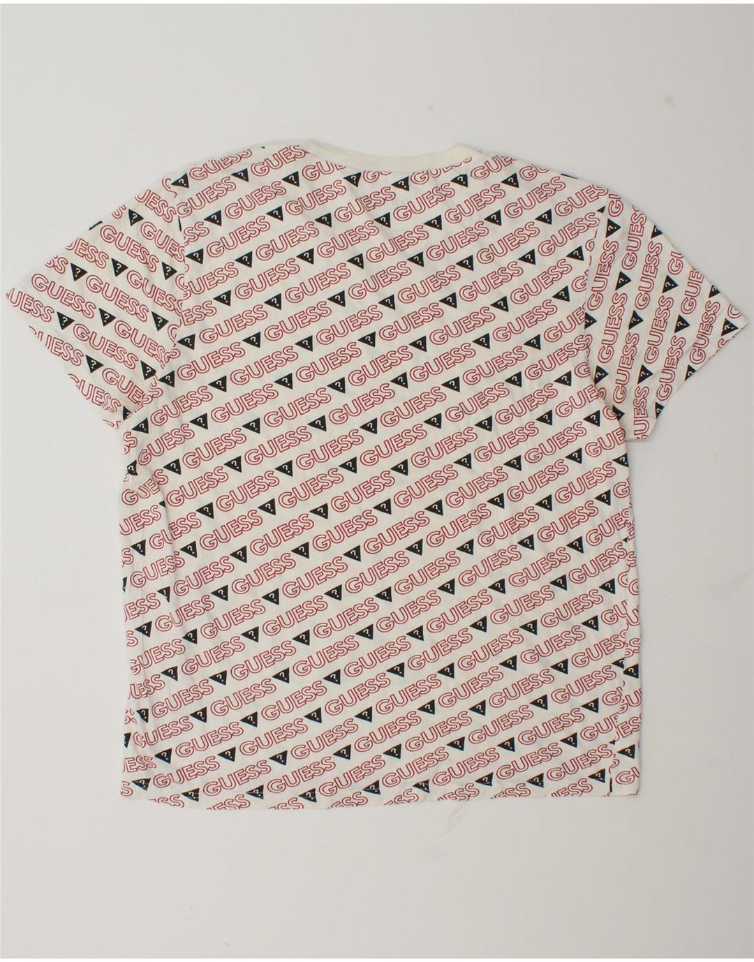 Guess Mens Graphic T-Shirt Top Large White