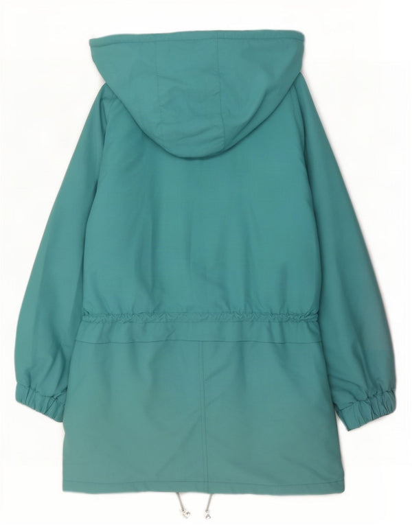 C&A Womens Hooded Oversized Windbreaker Coat EU 36 Small Turquoise