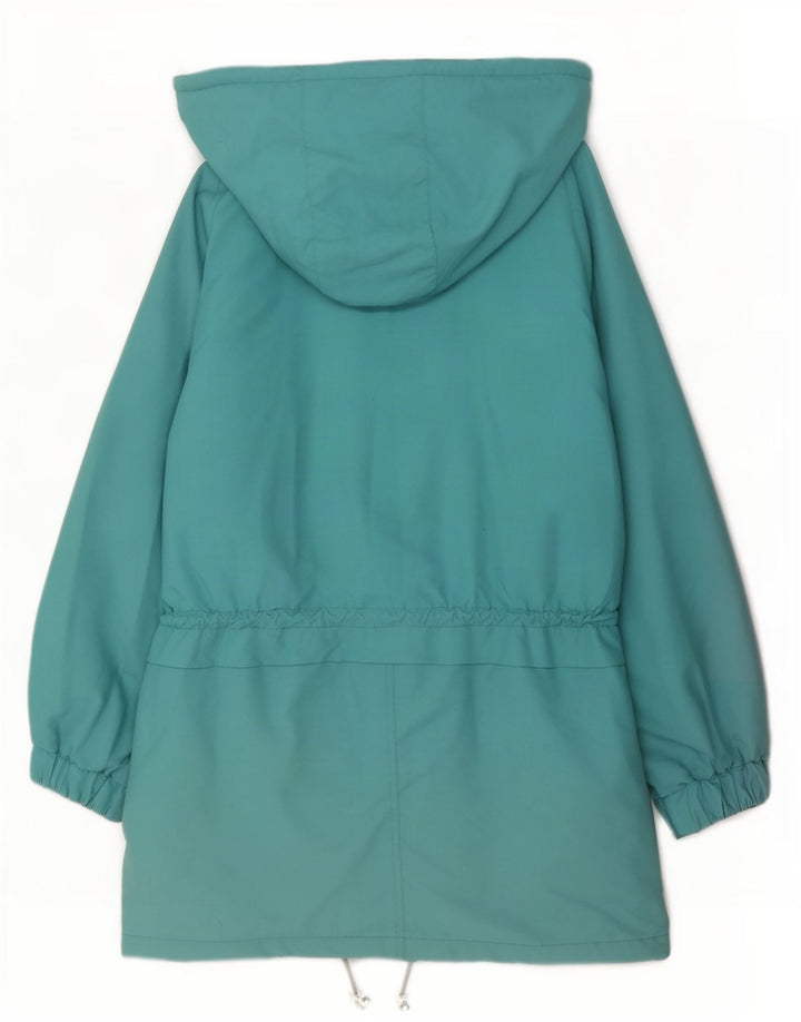 C&A Womens Hooded Oversized Windbreaker Coat EU 36 Small Turquoise