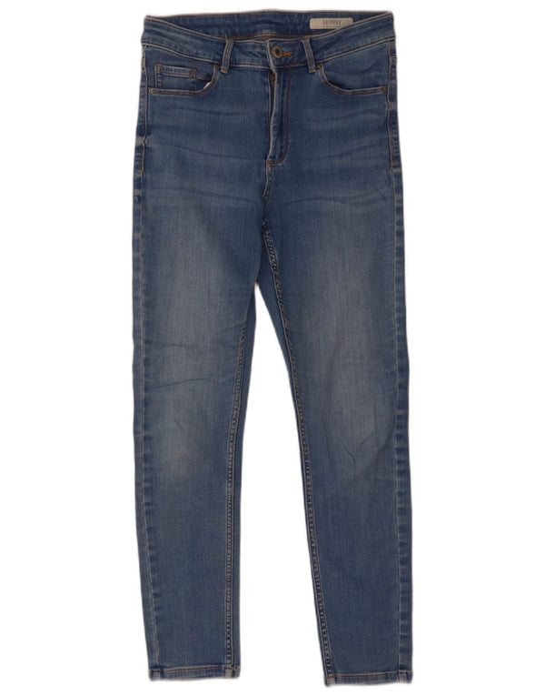 Marks & Spencer Womens Skinny Jeans UK 8 Small W28 L26 Blue Cotton