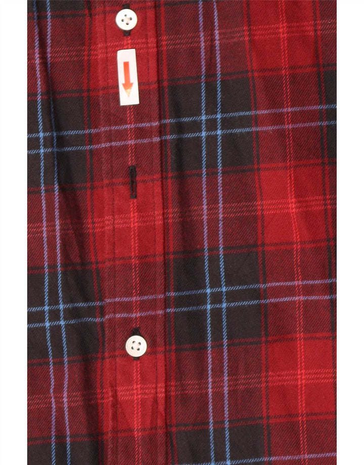 Levi's Mens Flannel Shirt Large Red Check Cotton