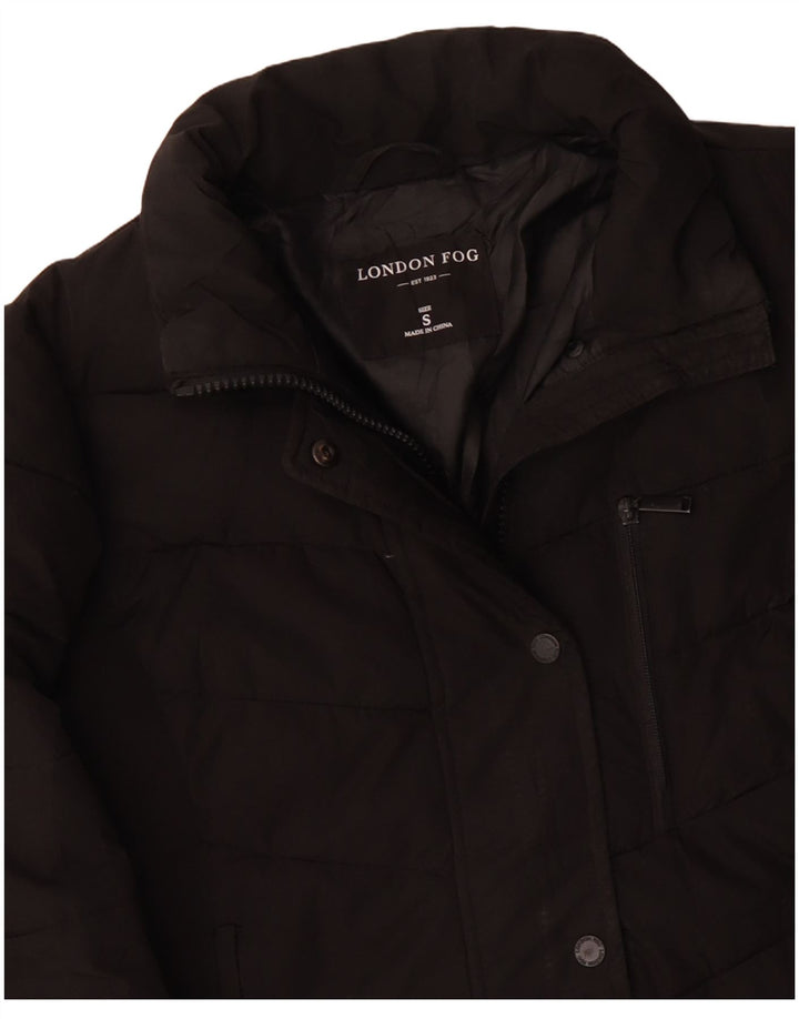 LONDON FOG Womens Oversized Padded Jacket UK 10 Small Black Polyester