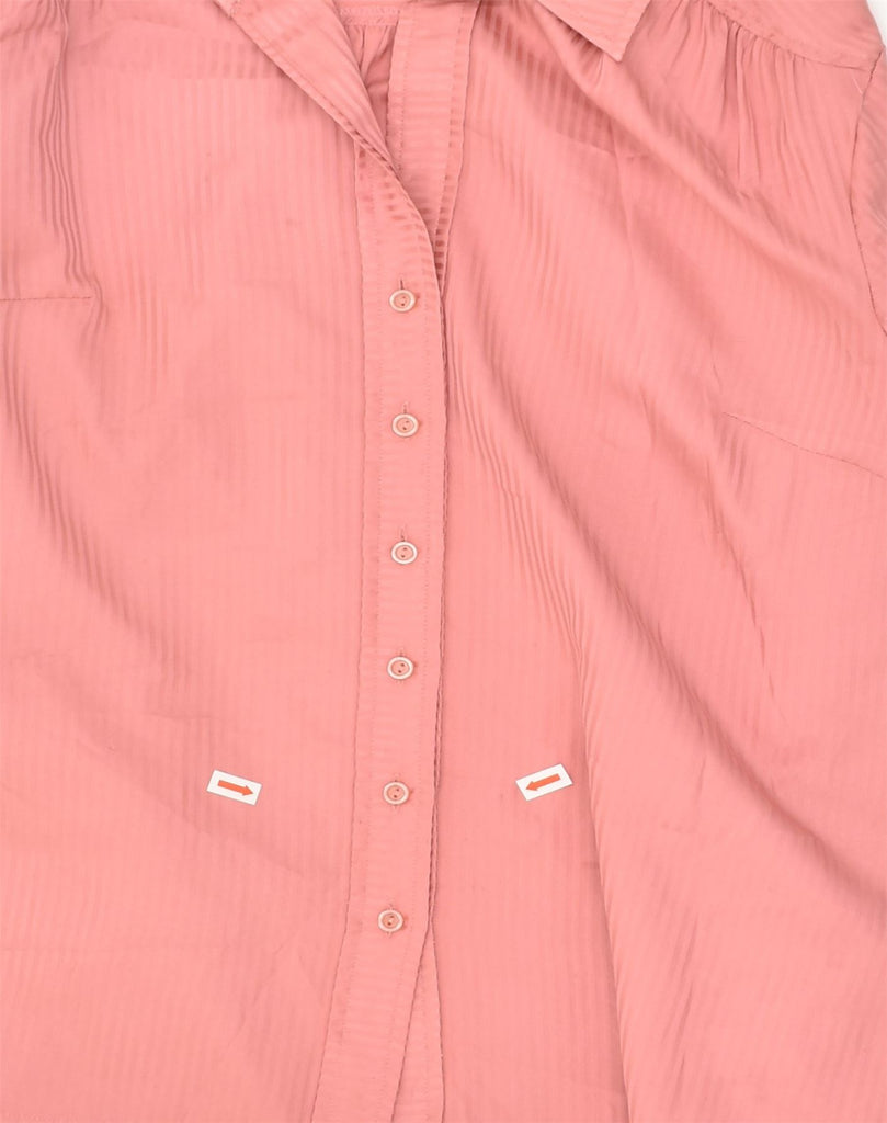VINTAGE Womens Shirt EU 40 Medium Pink Striped Polyester | Vintage Vintage | Thrift | Second-Hand Vintage | Used Clothing | Messina Hembry 