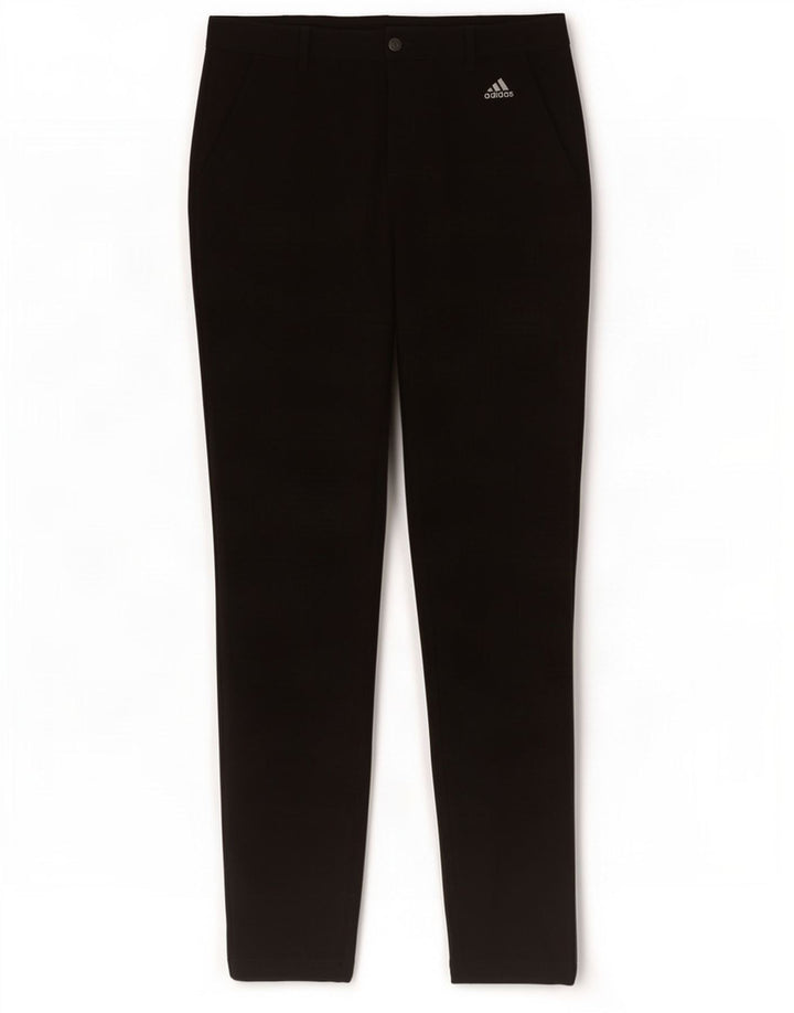 Adidas Mens Slim Chino Trousers W32 L34 Black Polyester