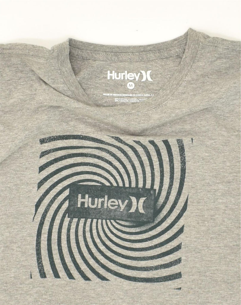 HURLEY Mens Graphic T-Shirt Top Medium Grey Cotton | Vintage Hurley | Thrift | Second-Hand Hurley | Used Clothing | Messina Hembry 