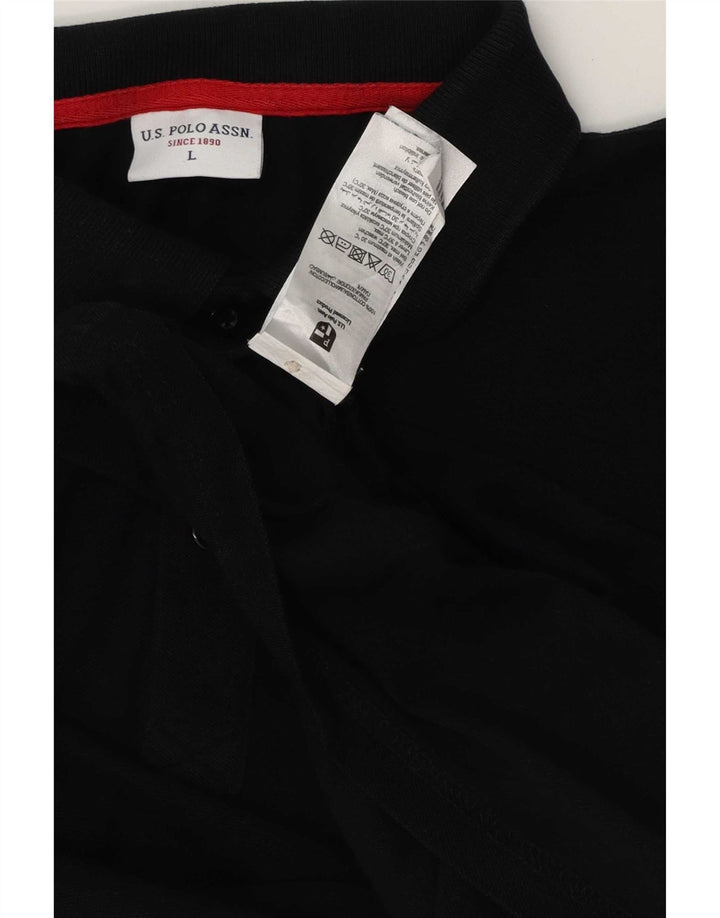 U.S. Polo Assn. Mens Shirt Large Black Cotton