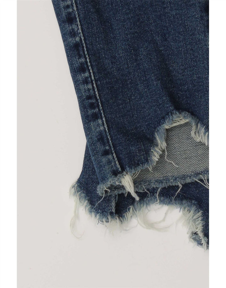 Guess Womens Distressed Skinny Jeans W24 L30 Blue Cotton