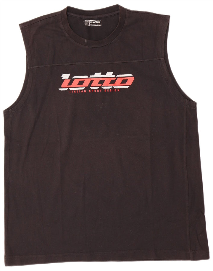 Lotto Mens Graphic T-Shirt Top 2XL Black