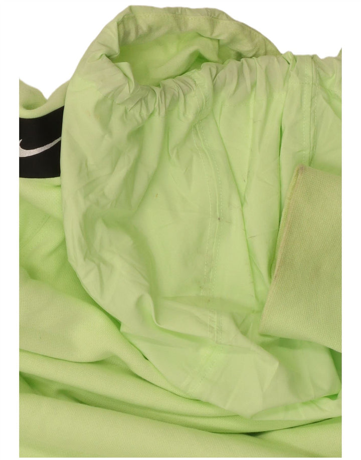 Nike Mens Hoodie Jumper Small Green Cotton