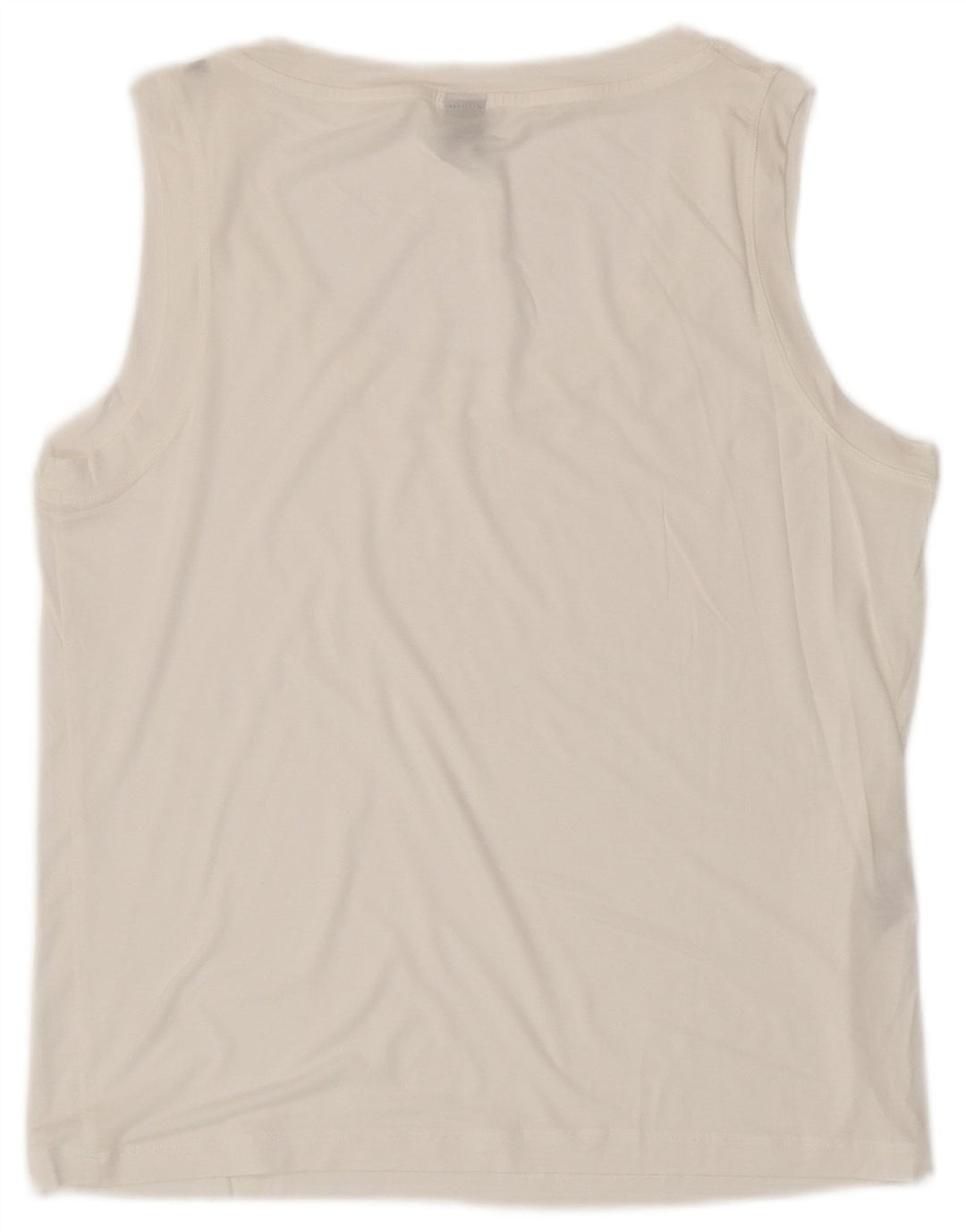 Stefanel Womens Vest Top UK 14 Medium White Lyocell