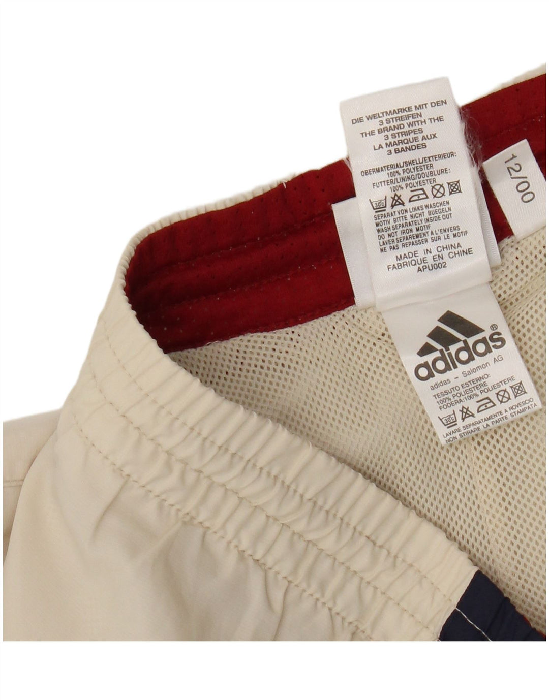 Adidas Mens Graphic Sport Shorts XL  Beige Colourblock Polyester