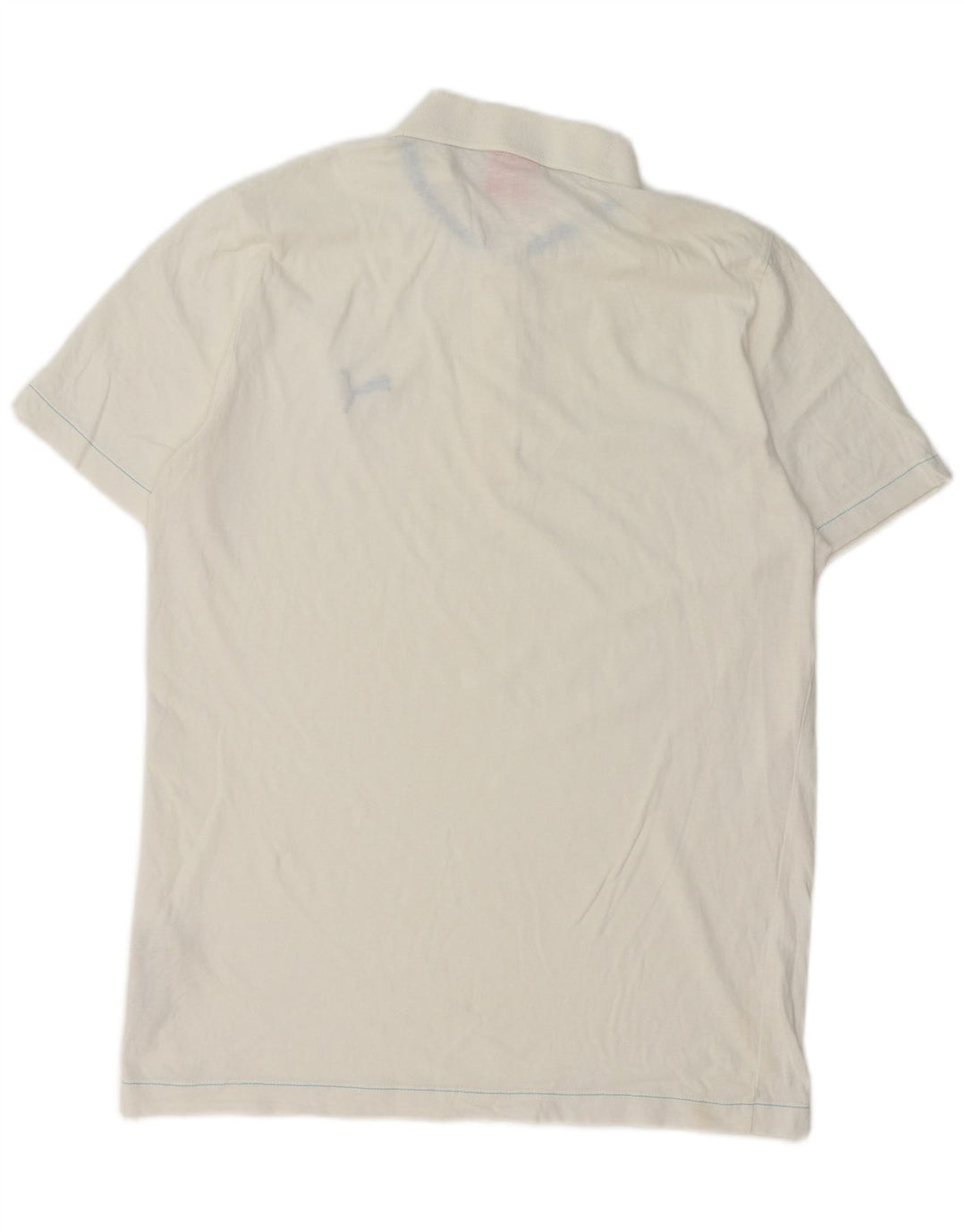 PUMA Mens Polo Shirt Medium White Cotton