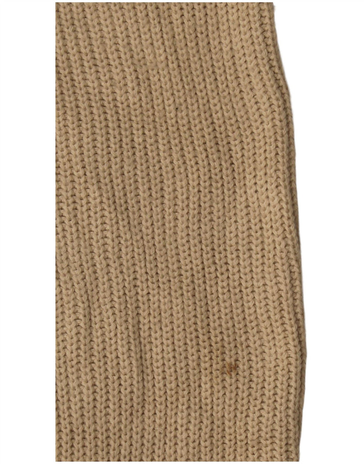 Topshop Womens Oversized Longline Open Cardigan Sweater UK 14 Medium Beige