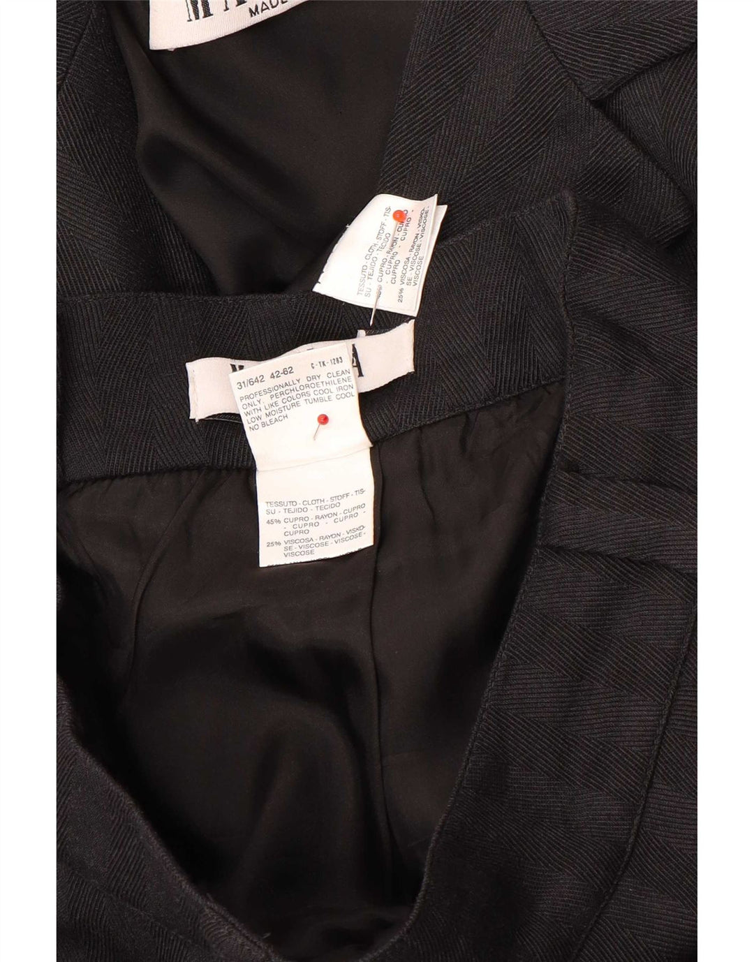 Marella Womens 4 Button 2 Piece Skirt Set UK 10 Small W26 Black Striped