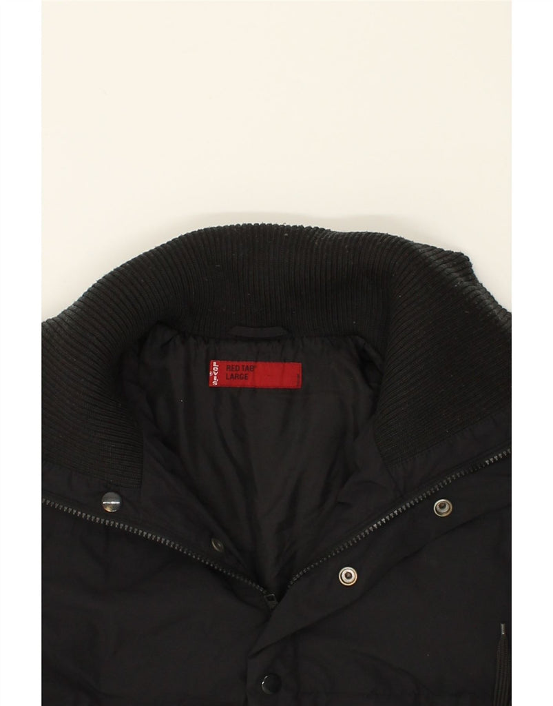 LEVI'S Womens Padded Jacket UK 14 Large Black Polyamide | Vintage Levi's | Thrift | Second-Hand Levi's | Used Clothing | Messina Hembry 