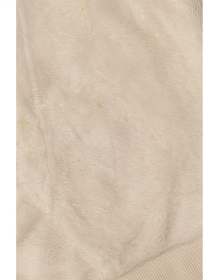 PUMA Womens Graphic Hooded Fleece Jumper UK 16 Large White Polyester Vintage Puma and Second-Hand Puma from Messina Hembry 
