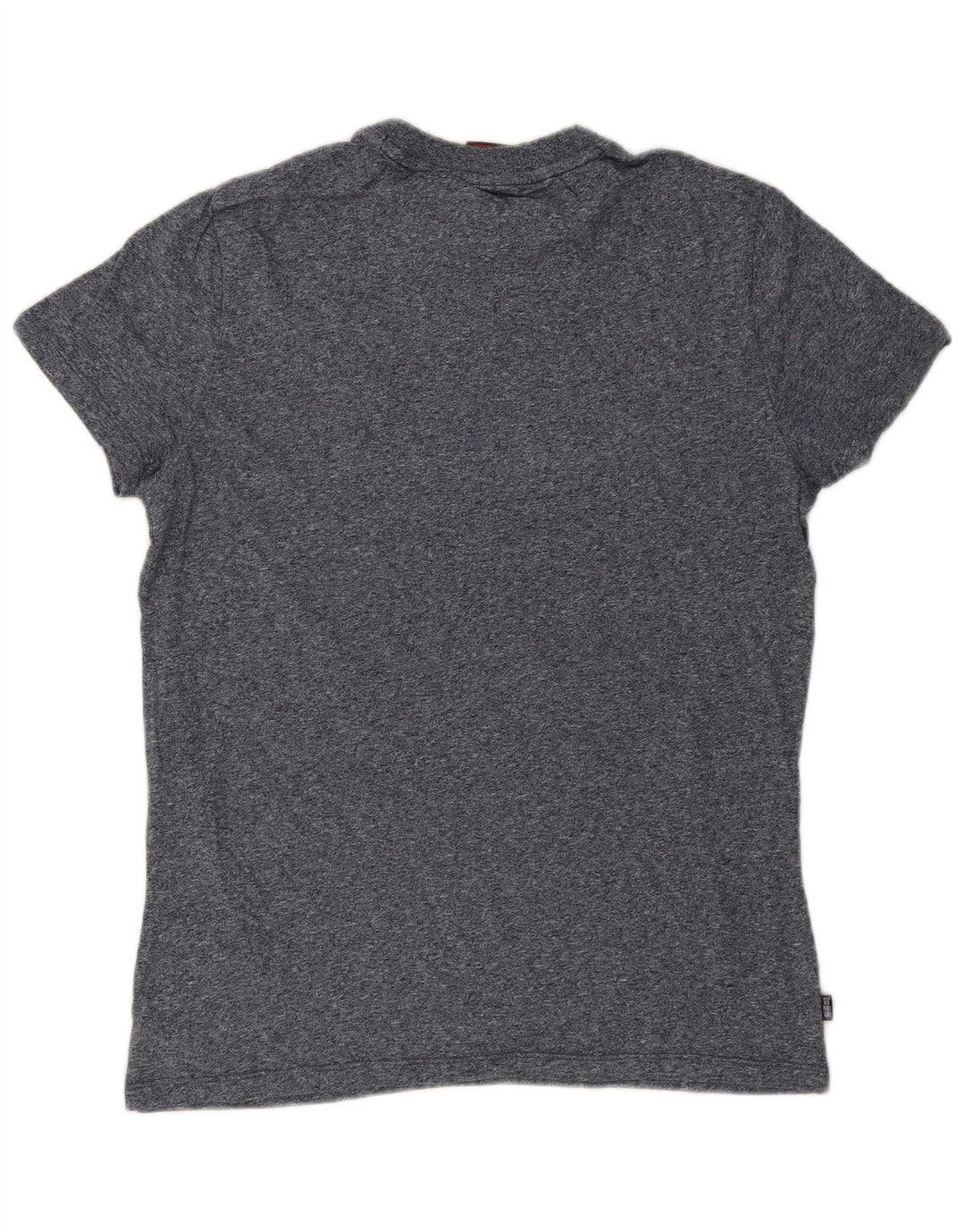 Superdry Mens T-Shirt Top Small Navy Blue Flecked Cotton