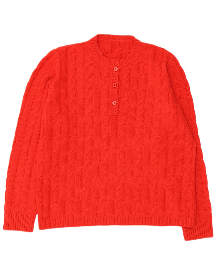 Vintage Womens Crew Neck Jumper Sweater UK 16 Large Red