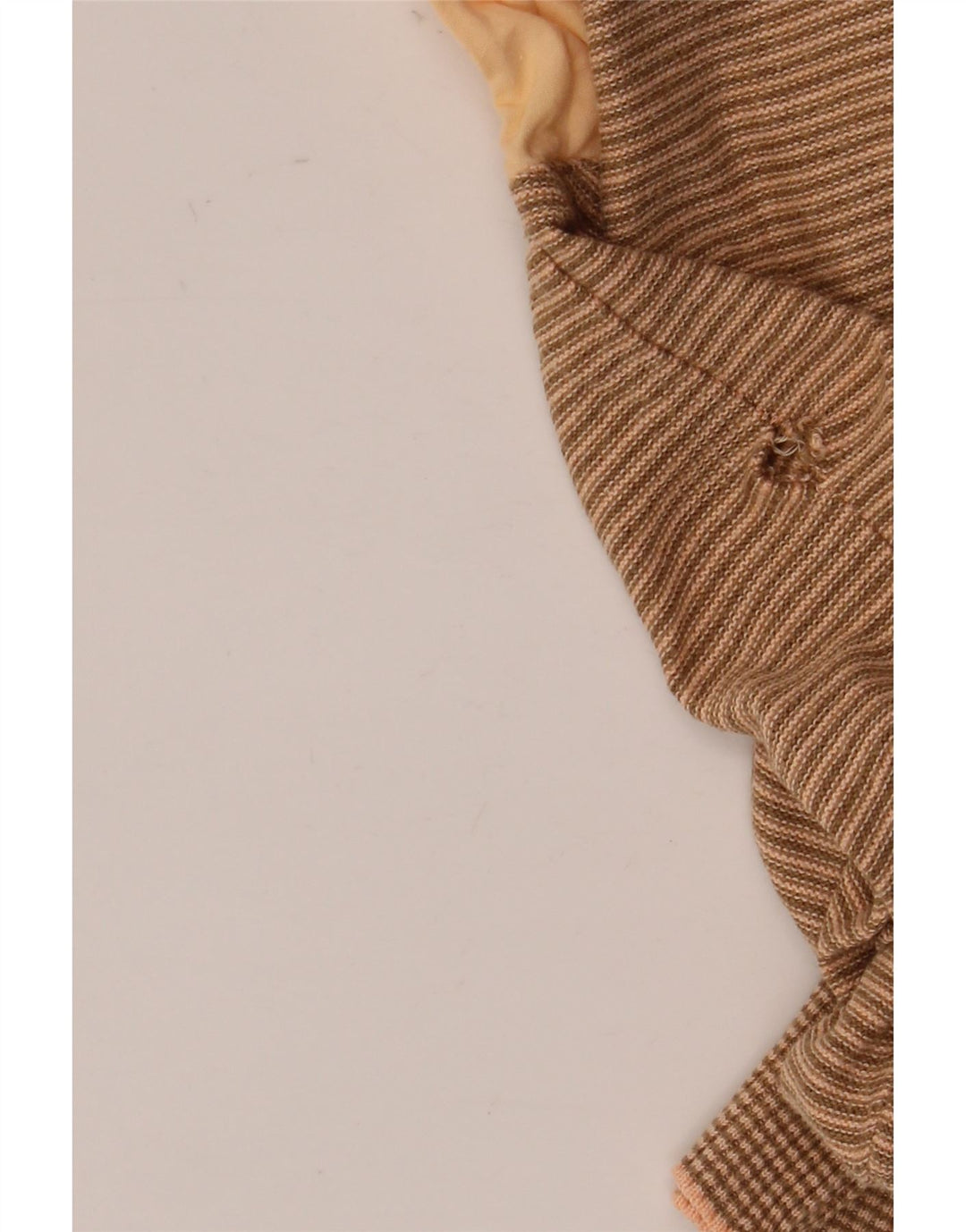 Donny & Max Mens Polo Shirt XL Brown Striped Cotton