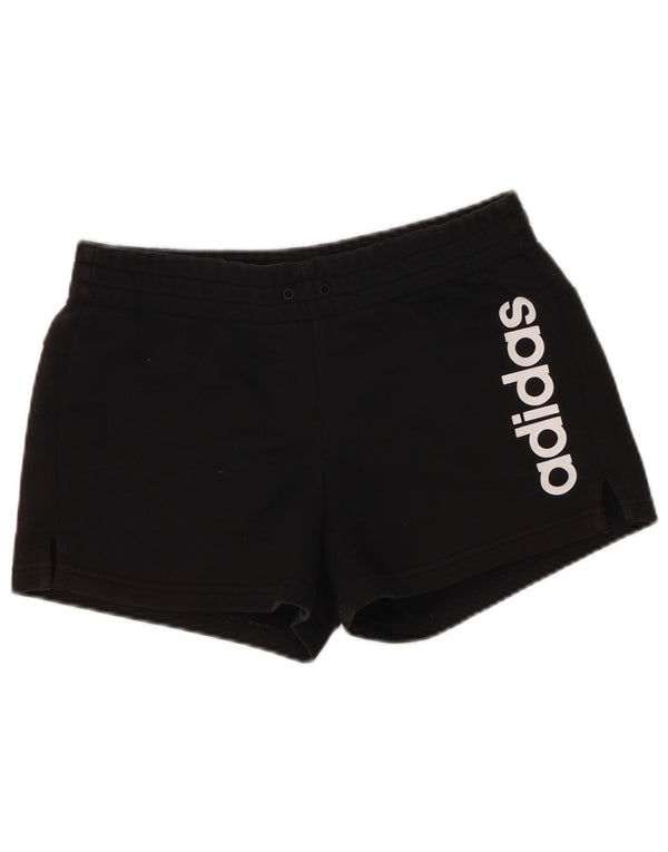 Adidas Womens Graphic Sport Shorts UK 8/10 Small  Black