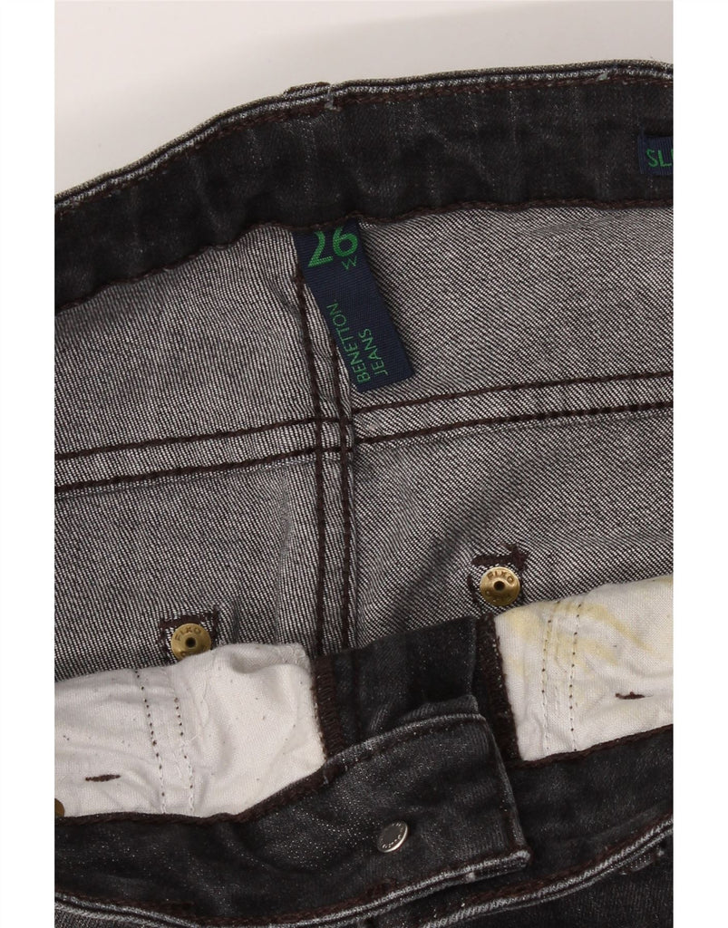 BENETTON Womens Skinny Jeans W26 L24 Grey Vintage Benetton and Second-Hand Benetton from Messina Hembry 