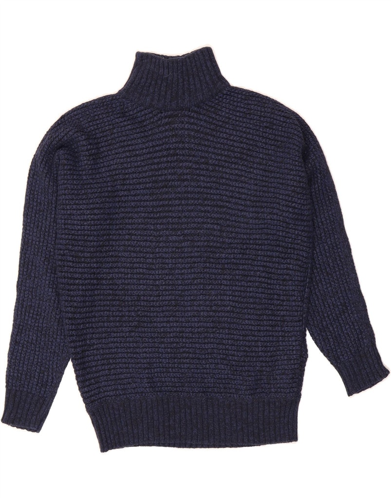 MASSIMO DUTTI Womens Turtle Neck Jumper Sweater UK 10 Small Navy Blue Vintage Massimo Dutti and Second-Hand Massimo Dutti from Messina Hembry 