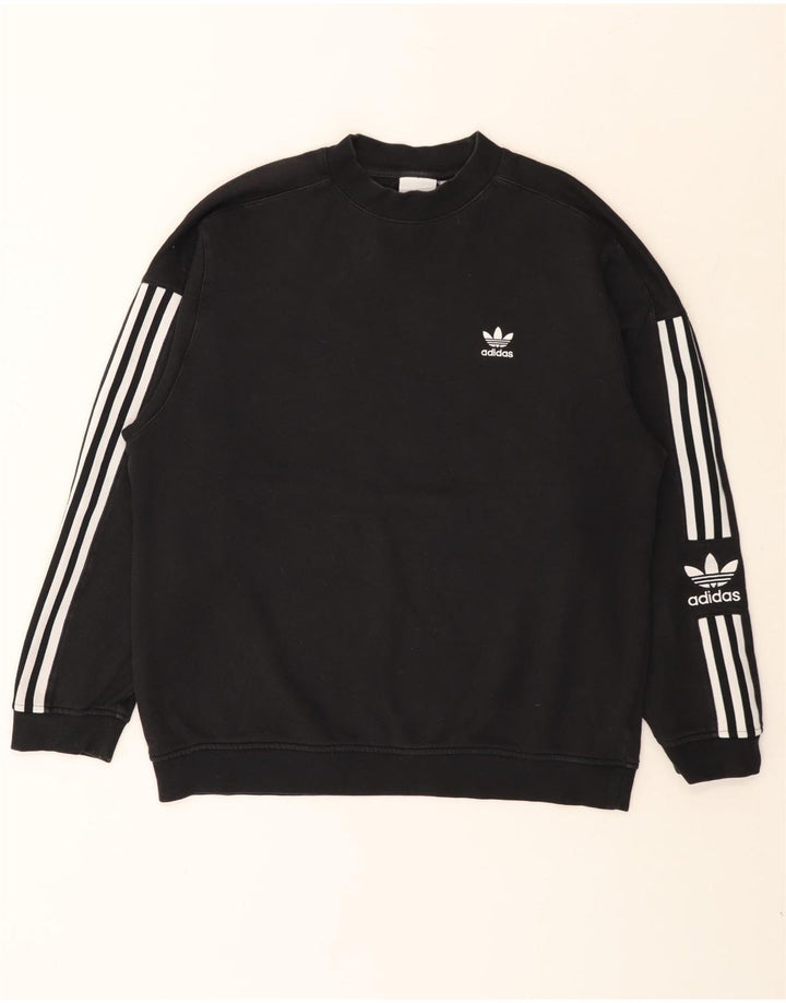 Adidas Mens Sweatshirt Jumper Medium Black Cotton